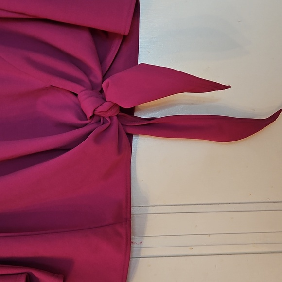GNW Fuchsia Top with Tie Front, 3/4 Sleeves, Sz 1X, NWT! - Picture 3 of 9